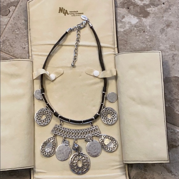 Chico's Jewelry - Silver/Brown Statement Necklace